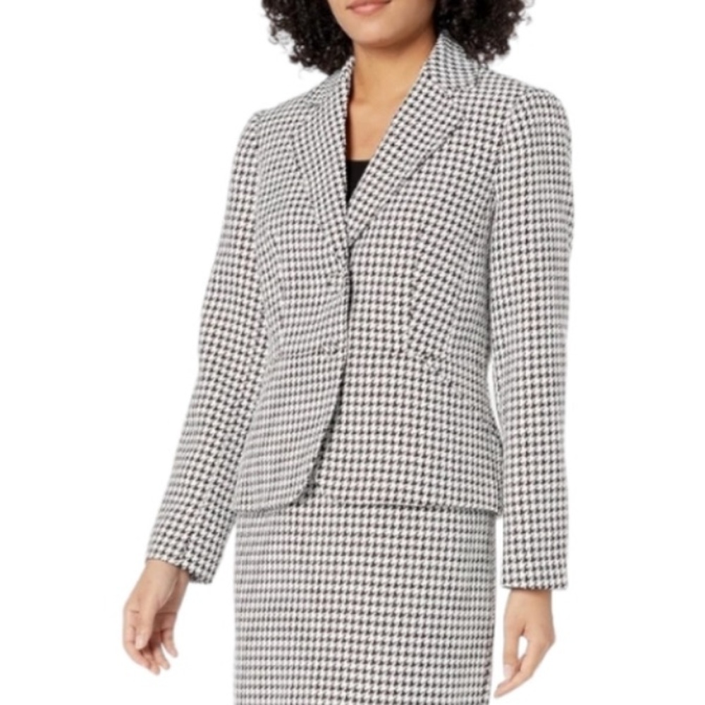 Le Suit Women's Houndstooth Blazer size 14